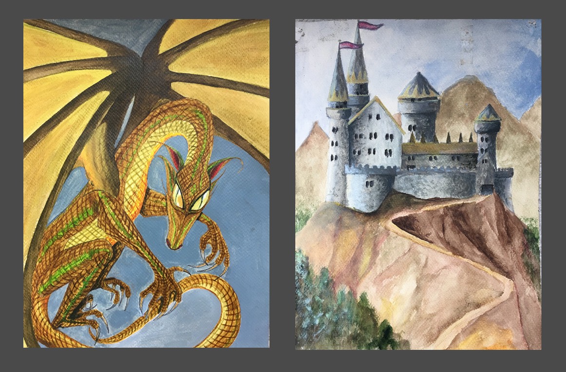 Dragon, castle