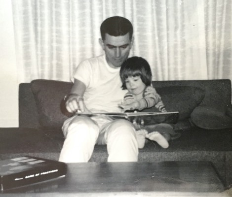 Me and dad, reading